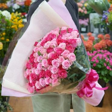 ＜プロポーズ＞ピンクバラ花束♡素敵です　三島市フローラント｜「フローラント」　（静岡県三島市の花キューピット加盟店 花屋）のブログ