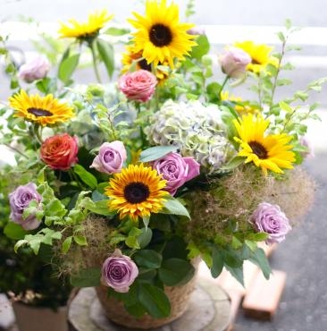 季節のお花＜ヒマワリ＞をお届けしました｜「フローラント」　（静岡県三島市の花キューピット加盟店 花屋）のブログ